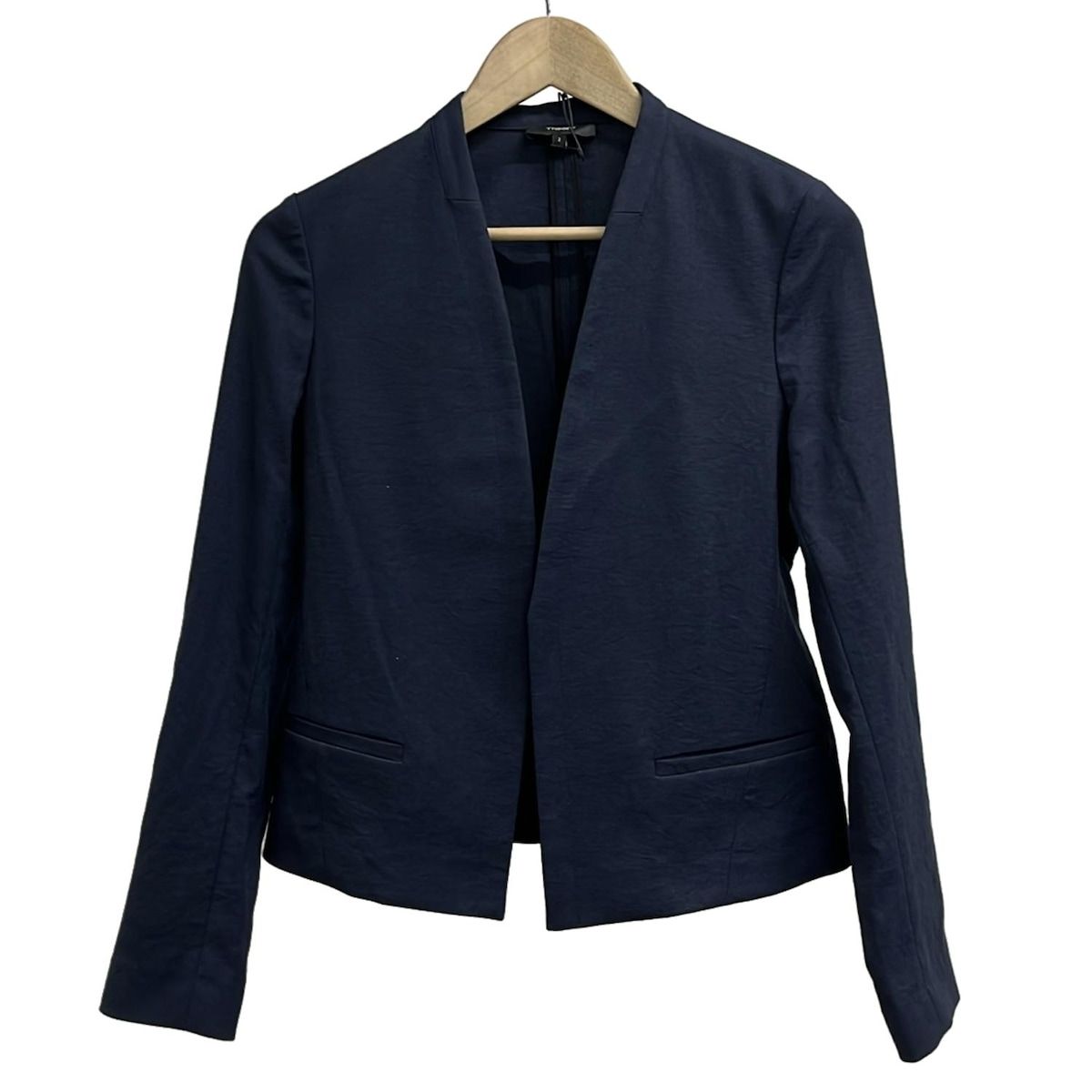 theory セオリー ジャケット サイズ2 S レディース ネイビー 長袖 春 秋