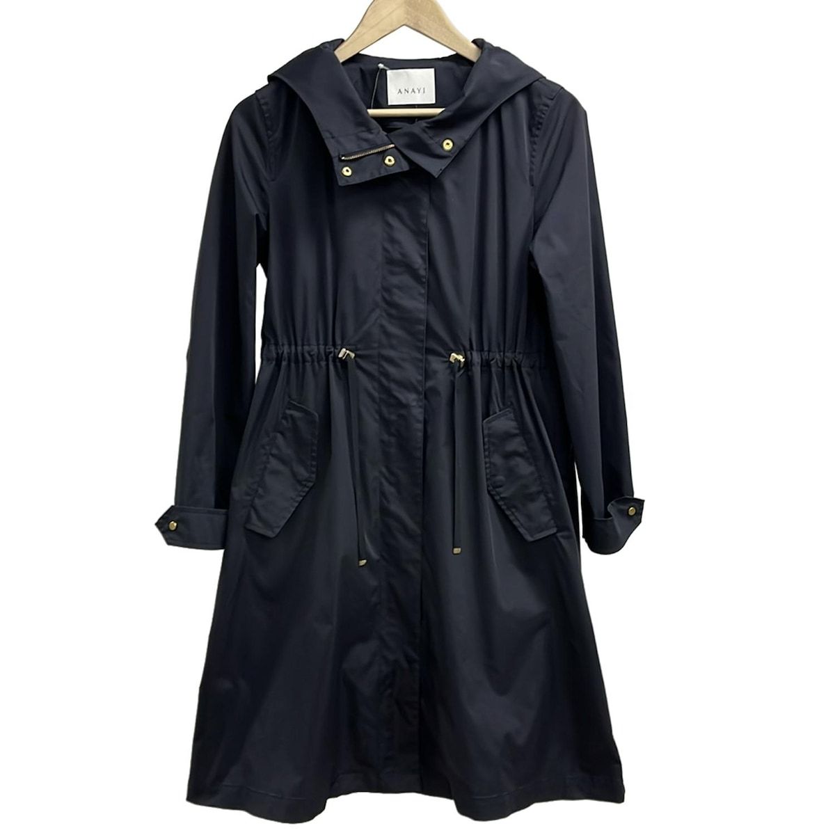 ANAYI アナイ コート サイズ36 S レディース ネイビー 長袖 ジップアップ 春 秋