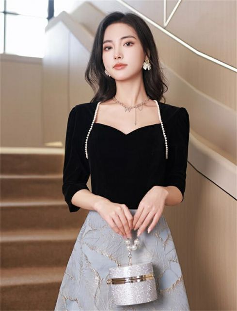 ベルベットタキシードパーティードレス (T)