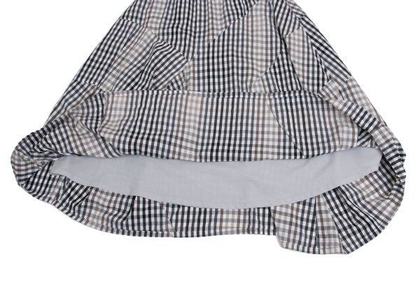 ✨タグ付き✨2025年　慈雨　センソユニコ　カットソー　変形　チェック　フレア ✨タグ付き✨2025年 慈雨 センソユニコ カットソー 変形 チェック