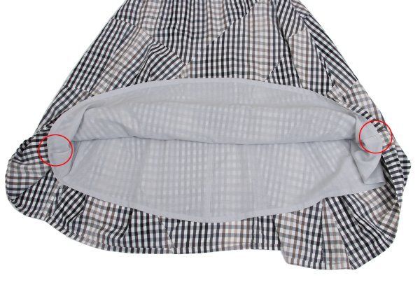 センソユニコSENSOUNICO 慈雨 バイアス切替ギンガムチェックスカート