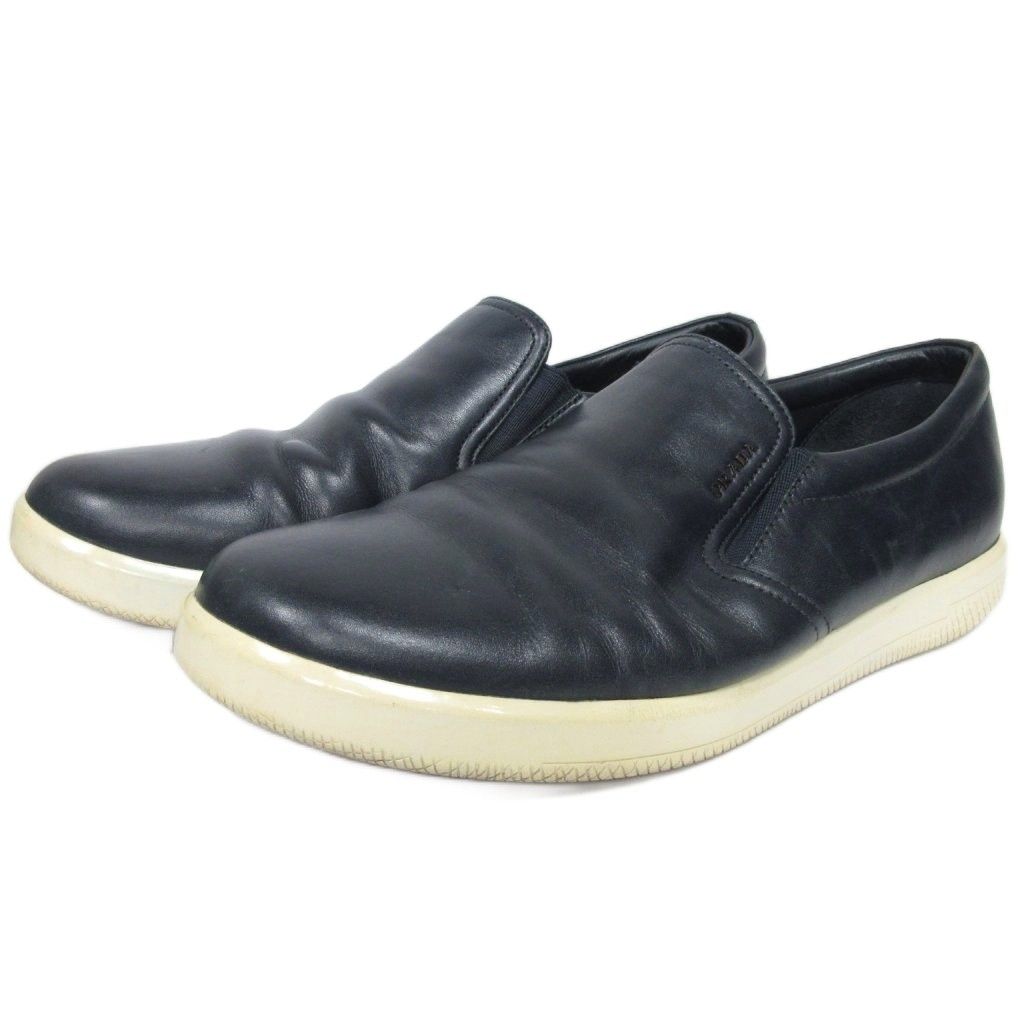プラダスポーツ PRADA SPORT レザー スリッポン ローカット スニーカー