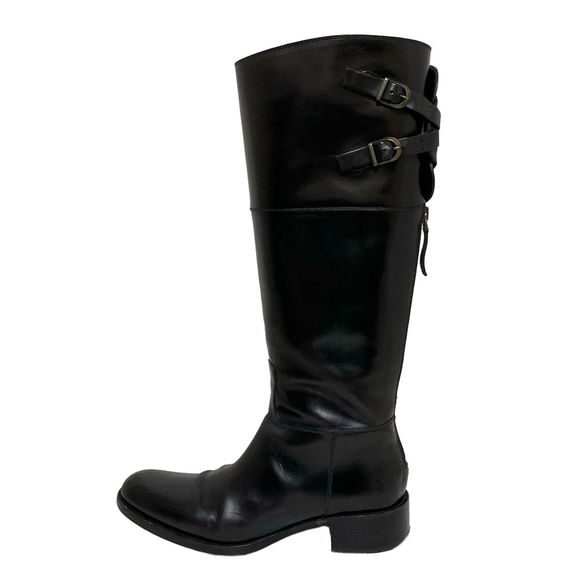 SARTORE サルトル ロングブーツ 38 レディース 黒 レザー