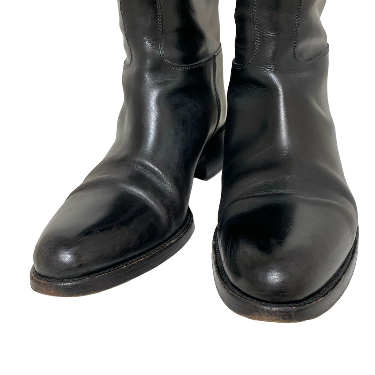  SARTORE サルトル ロングブーツ 38 レディース - 黒 レザー ロングブーツ ブーツ