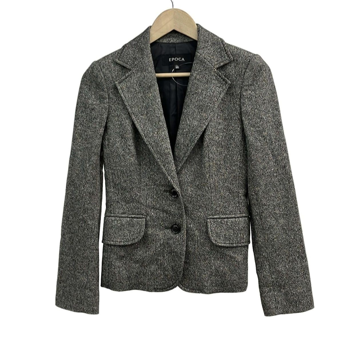 EPOCA(エポカ) ジャケット サイズ38 M レディース美品 - 黒×アイボリー EPOCA(エポカ) ジャケット サイズ38 M レディース美品 - 黒×アイボリー