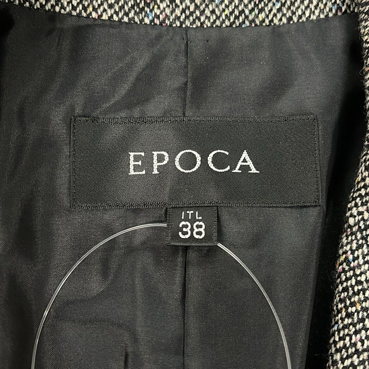 EPOCA(エポカ) ジャケット サイズ38 M レディース美品 - 黒×アイボリー