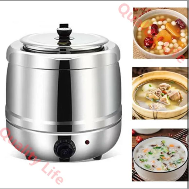 スープジャー スープ保温鍋 食品用スープ釜ウォーマー 10L 業務用電気