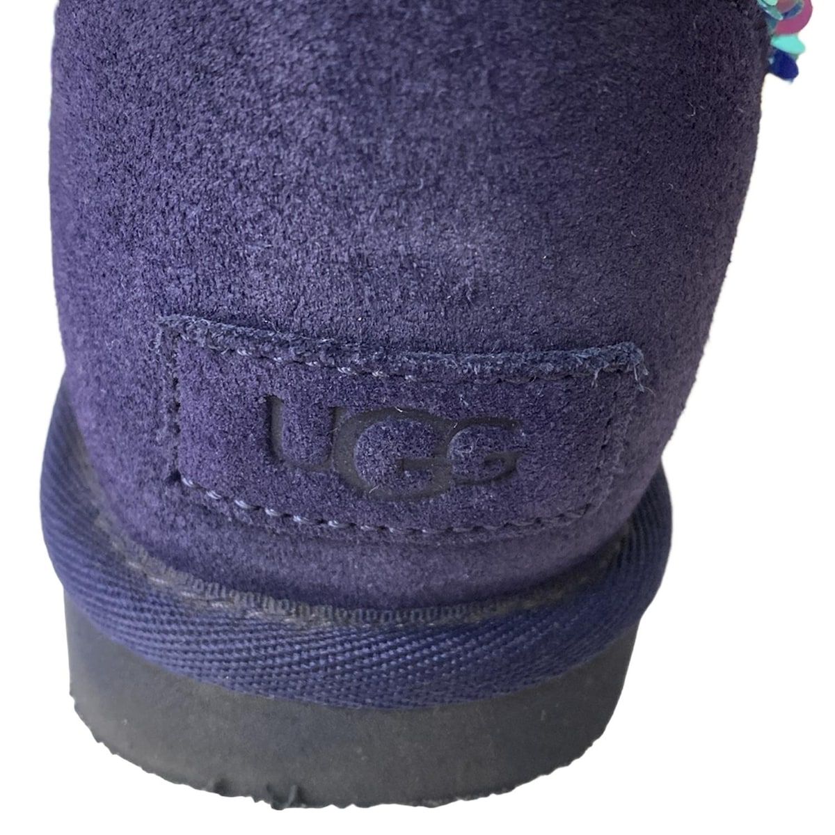 ネイビーパープル ムートン