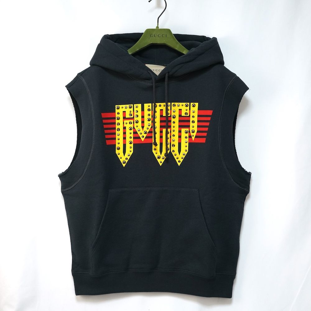 GUCCI グッチ COTTON JERSEY SLEEVELESS HOODIE コットン ジャージ 