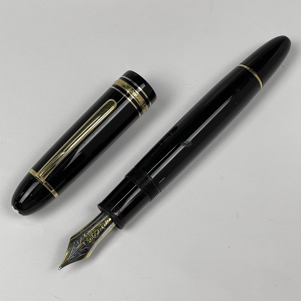 モンブラン MONTBLANC マイスターシュテュック 万年筆 文房具 筆記用具 GP レジン ゴールド ブラック レディース