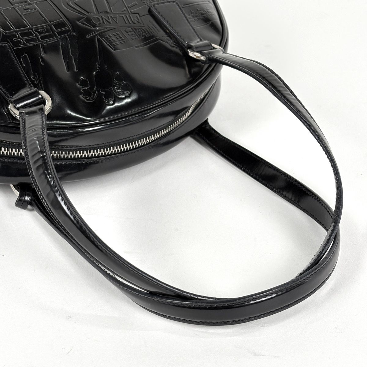 プラダ PRADA ロゴ プレート ハンドバッグ SPAZZOLATO PRIN ショルダー