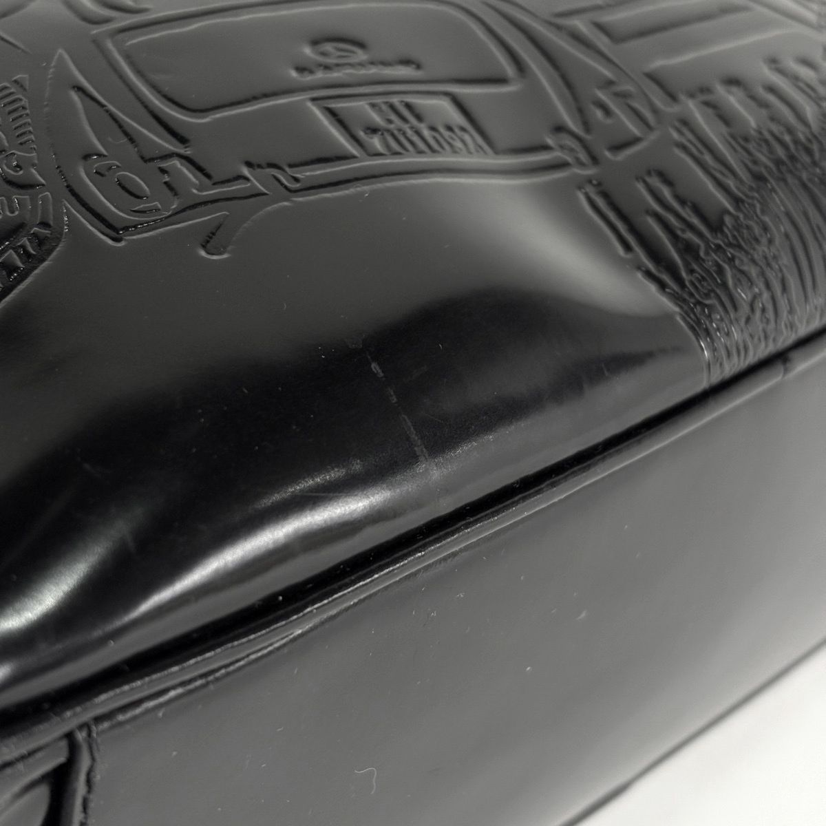 プラダ PRADA ロゴ プレート ハンドバッグ SPAZZOLATO PRIN ショルダー