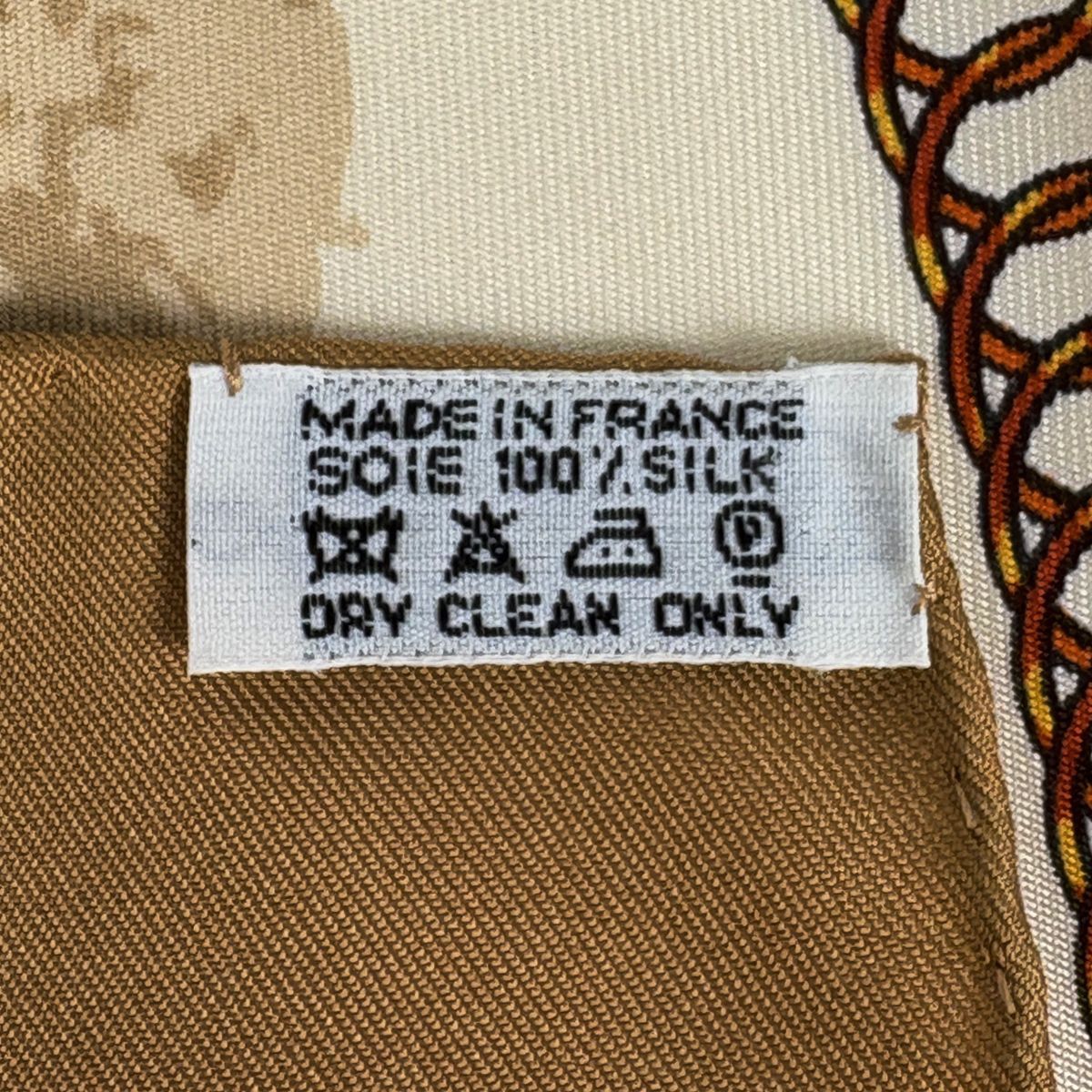 エルメス HERMES カレ 90 LA PROMENADE DE LONGCHAMPS ロンシャンへの散歩 馬車 スカーフ シルク ブラウン マルチ レディース