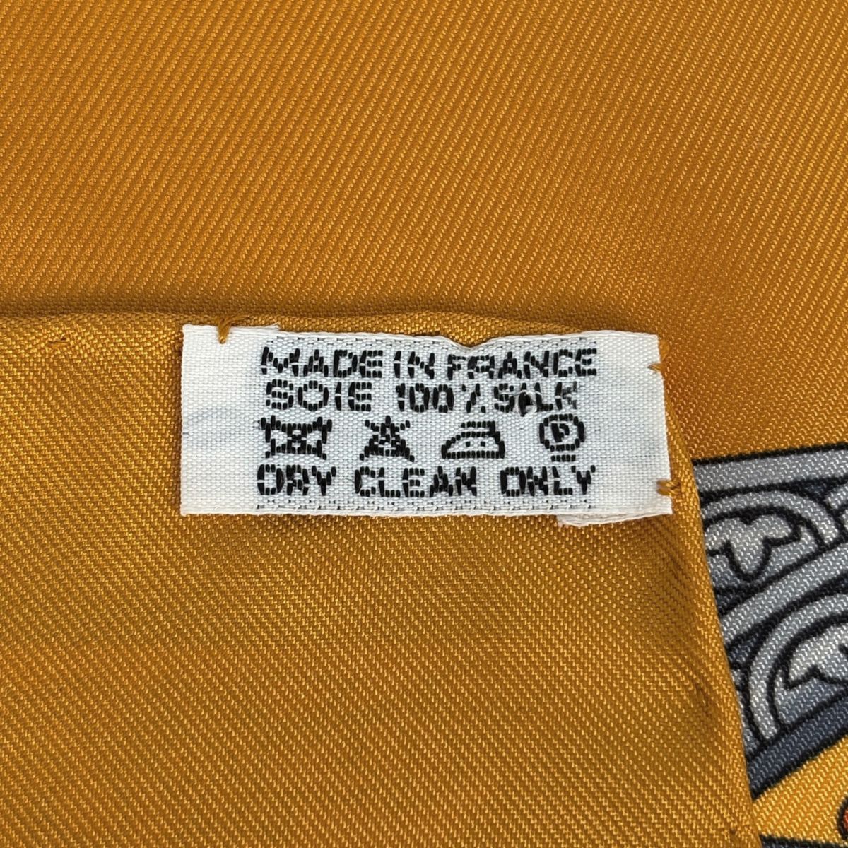 エルメス HERMES カレ 90 QALAMDAN カラムダン 花柄 スカーフ シルク オレンジ マルチ レディース