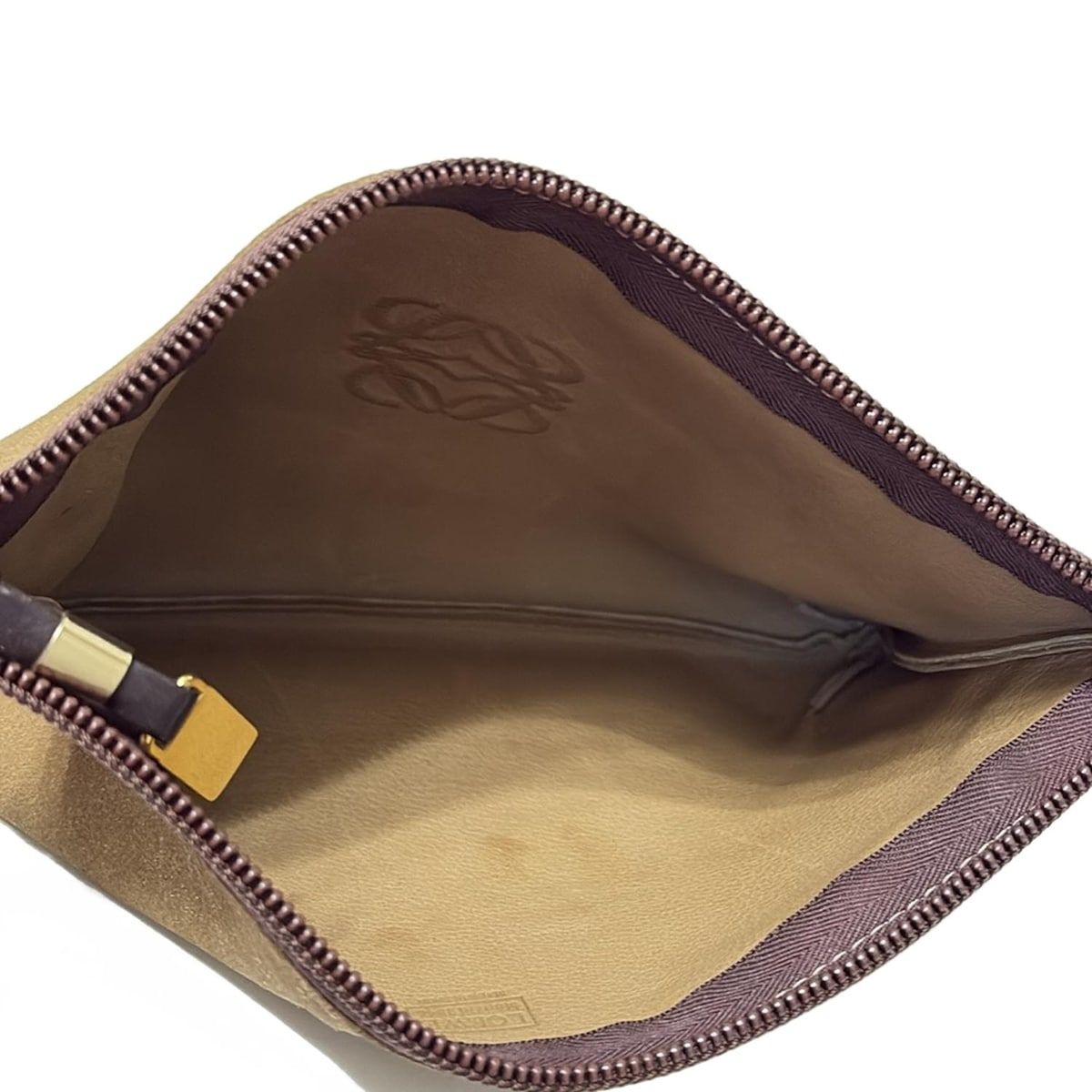 LOEWE(ロエベ) ポーチ - ライトブラウン×ブラウン レザー - メルカリ