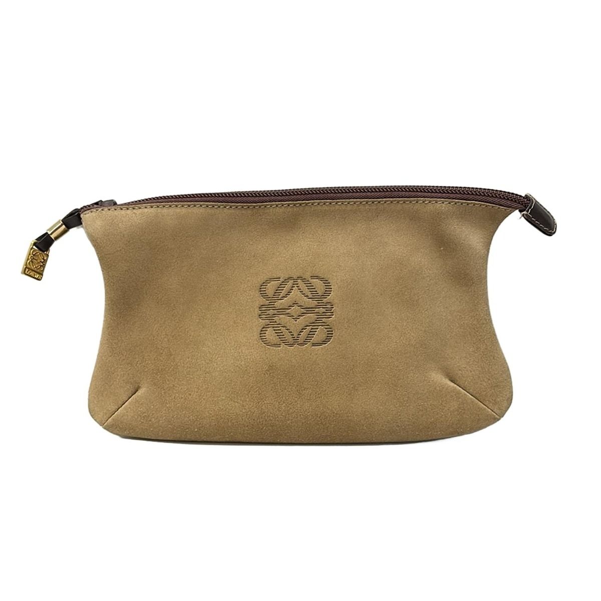 LOEWE ロエベ ポーチ ライトブラウン ブラウン レザー