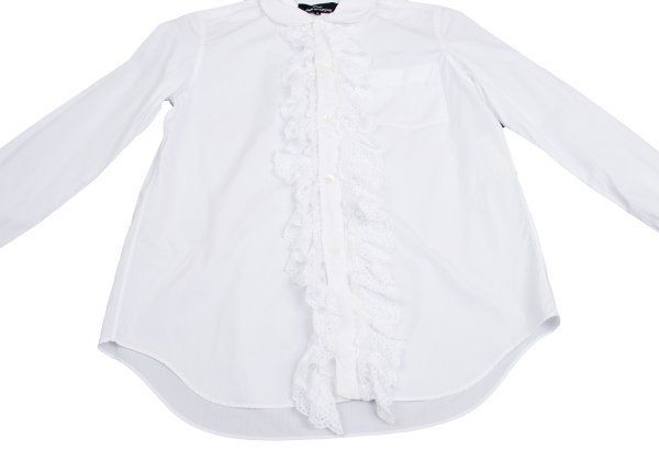 トリココムデギャルソン フリル袖 ポロシャツ ラウンドカラー トリココムデギャルソンtricot COMME des GARCONS レースフリル
