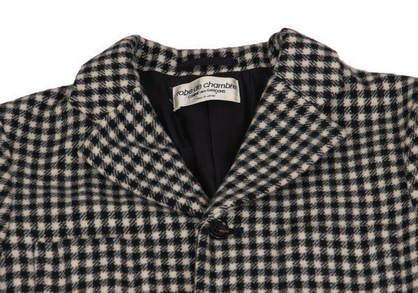 robe de chambre コムデギャルソン　チェック柄 ロングコート　美品 robe de chambre コムデギャルソン チェック柄 ロングコート 美品