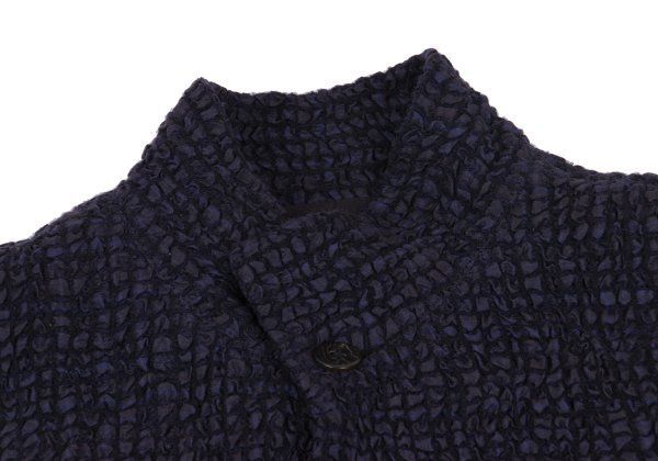 ヨーガンレールJURGEN LEHL ウールシルクデザイン織りスタンドカラー