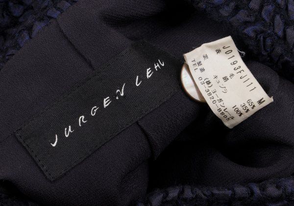 ヨーガンレールJURGEN LEHL ウールシルクデザイン織りスタンドカラー