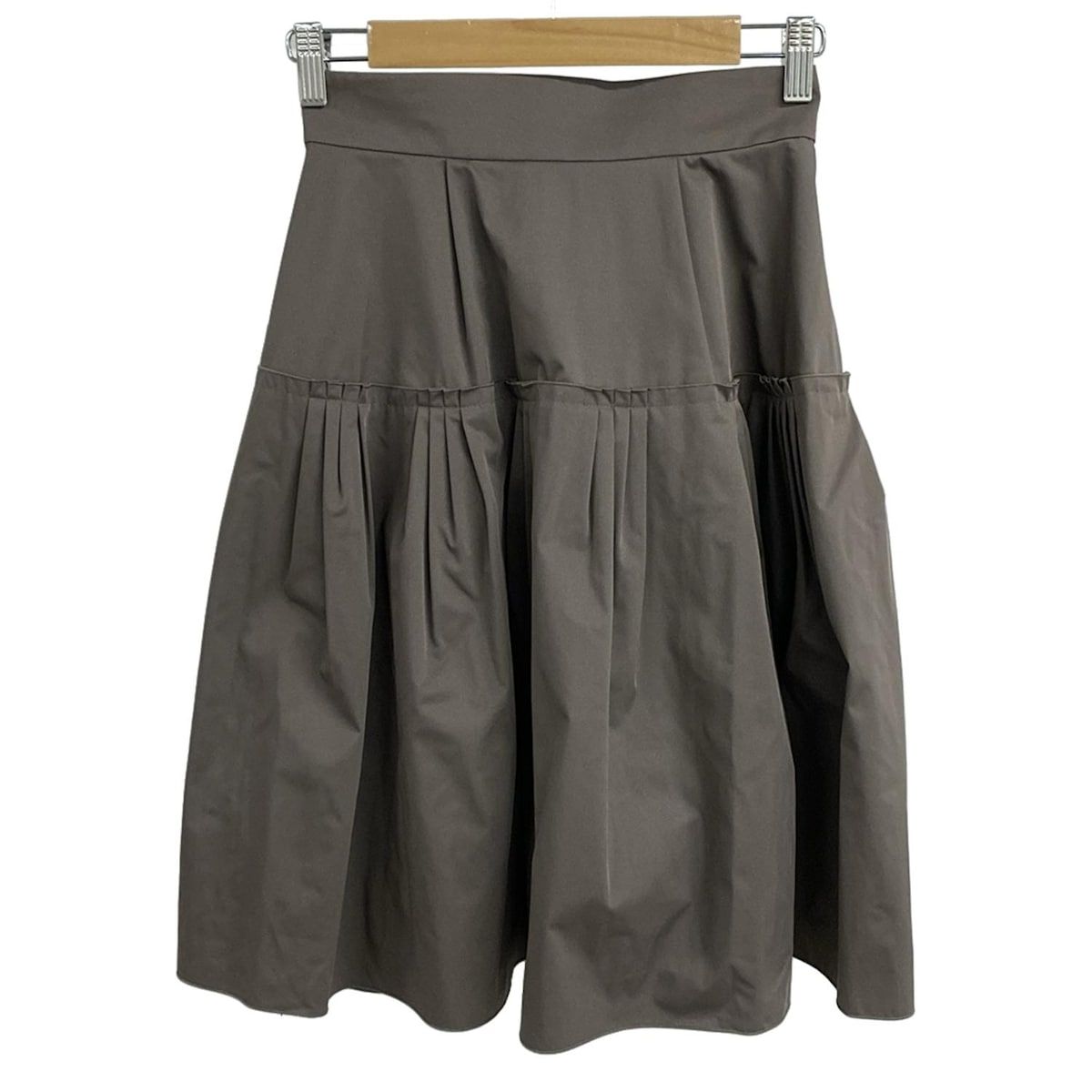 DAISY LIN デイジーリン スカート サイズ38 M レディース ダークグレージュ ひざ丈 ベルト付き