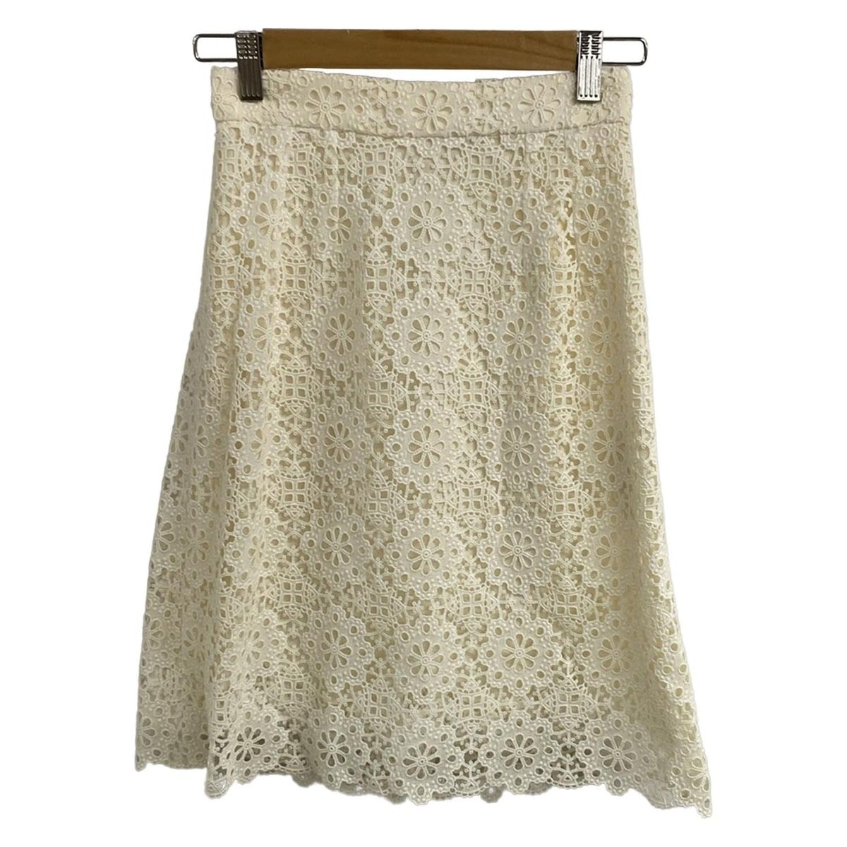 DOLCE GABBANA ドルチェアンドガッバーナ スカート サイズ36 S レディース アイボリー ひざ丈 レース