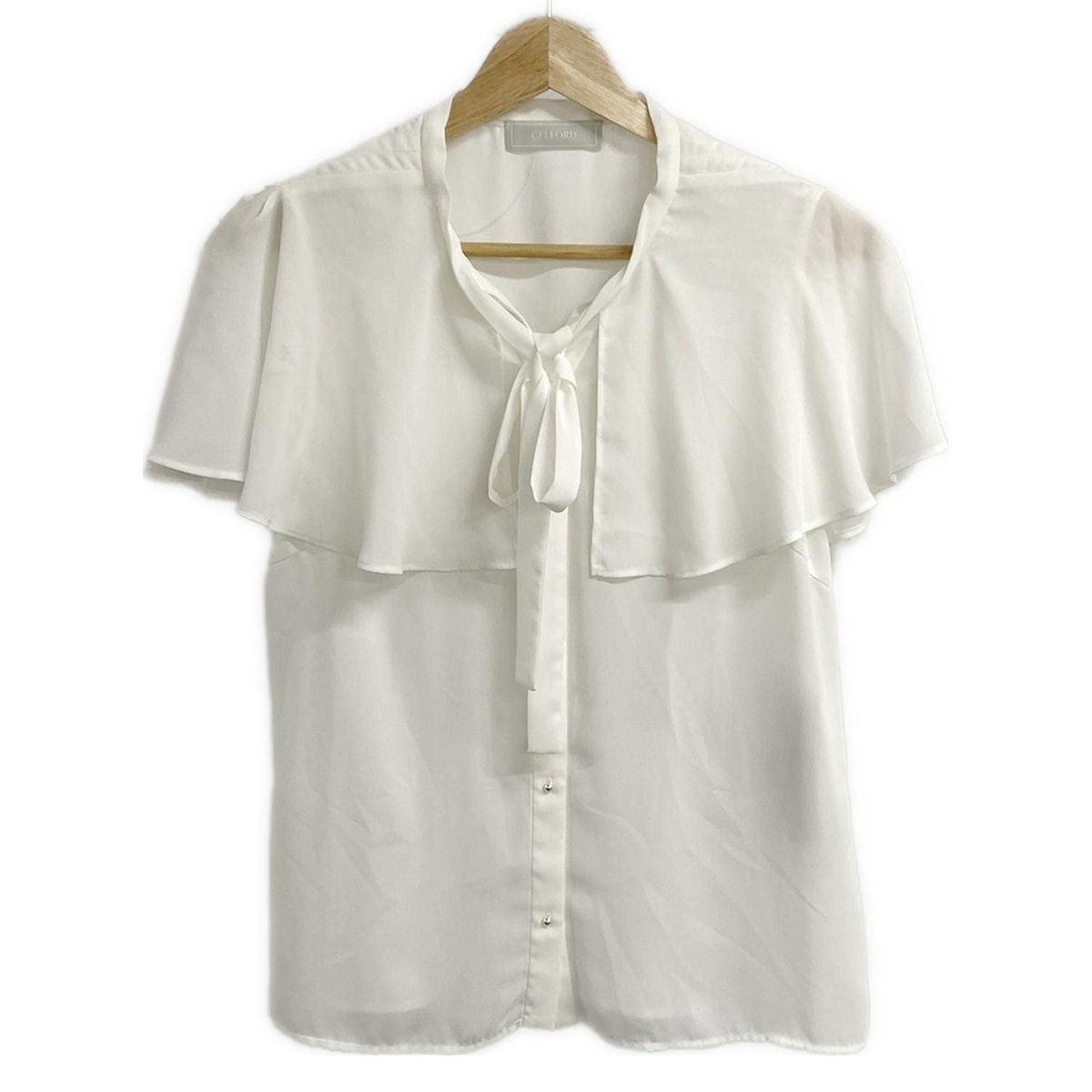 CELFORD セルフォード 半袖シャツブラウス サイズ36 S レディース - 白