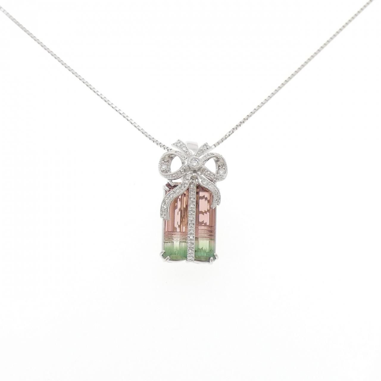 K18WG トルマリン ネックレス 6.41CT - メルカリ