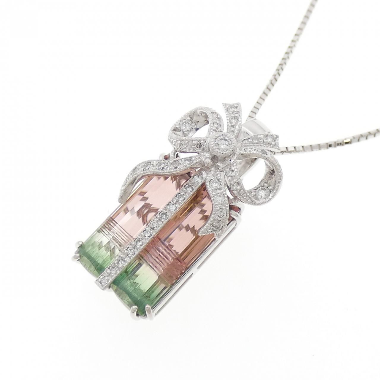 K18WG トルマリン ネックレス 6.41CT - メルカリ