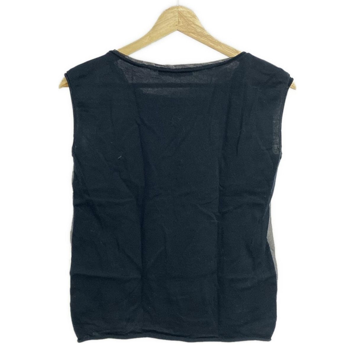 FABIANA FILIPPI ファビアーナフィリッピ ノースリーブセーター サイズI 40 M レディース - 黒×白 クルーネック チェーン メッシュ