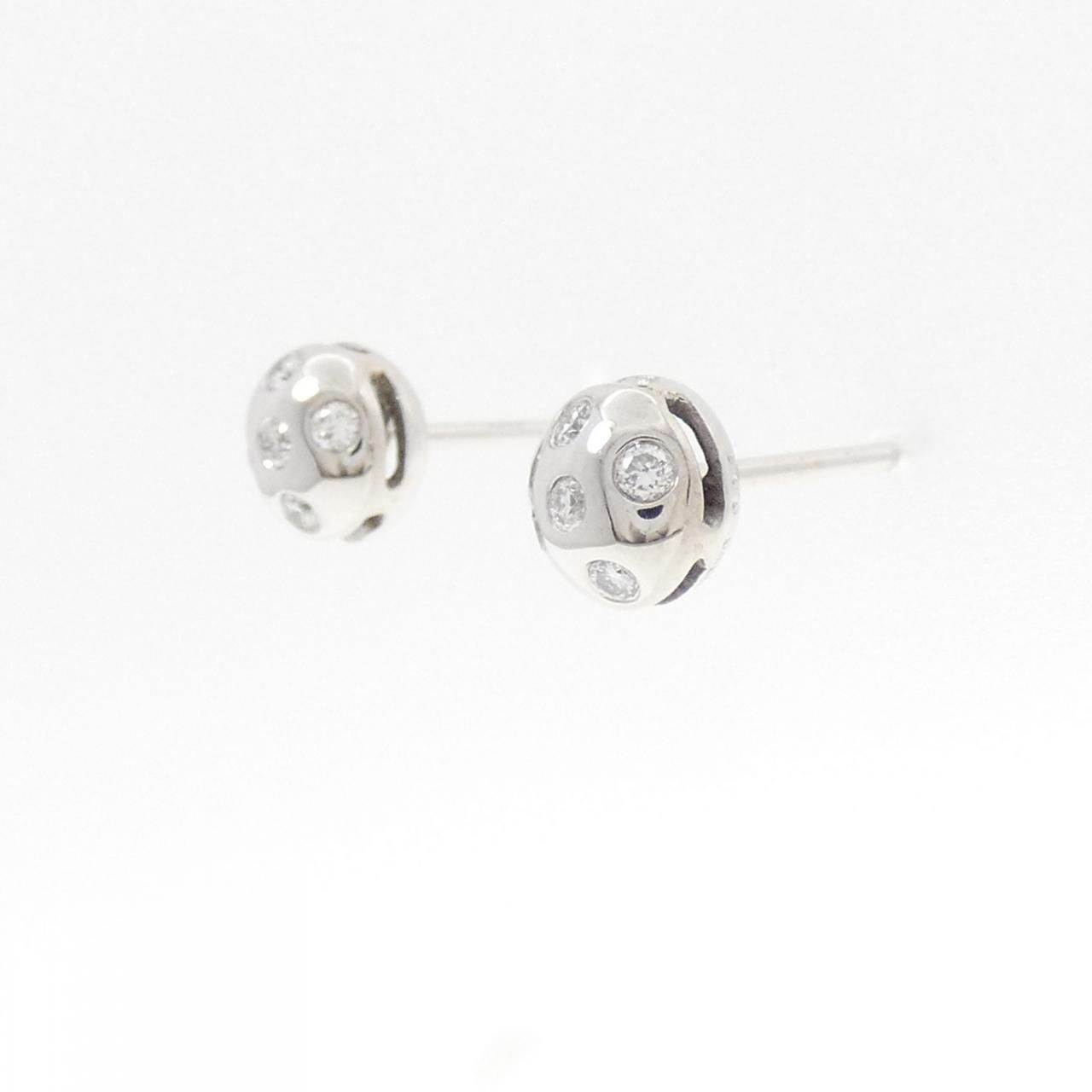 K 18 WG PT 900 ダイヤモンド ピアス 0.16 CT