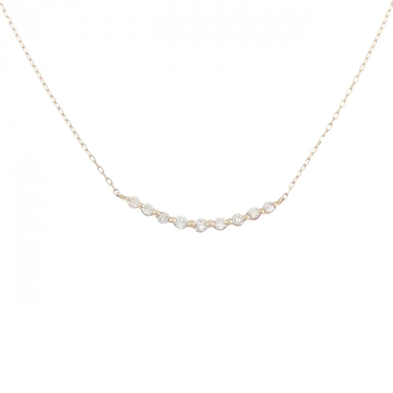 K18PG ダイヤモンド ネックレス 0.10CT コメ兵｜K18PG ダイヤモンド 