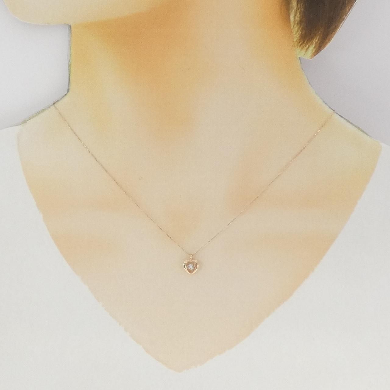 K10PG ダイヤモンド ネックレス 0.05CT - メルカリ