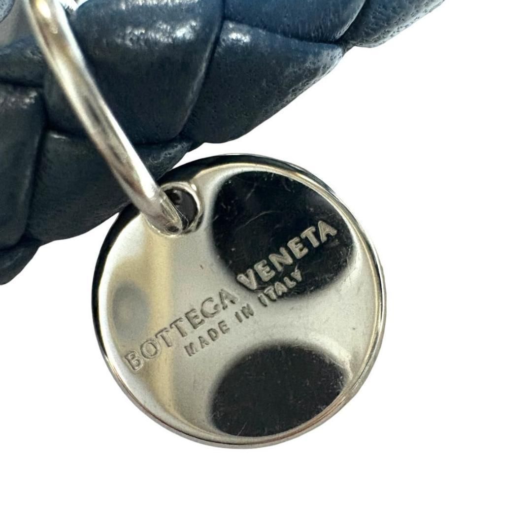 美品 BOTTEGA VENETA キーリング イントレチャート ネイビー 革 - メルカリ