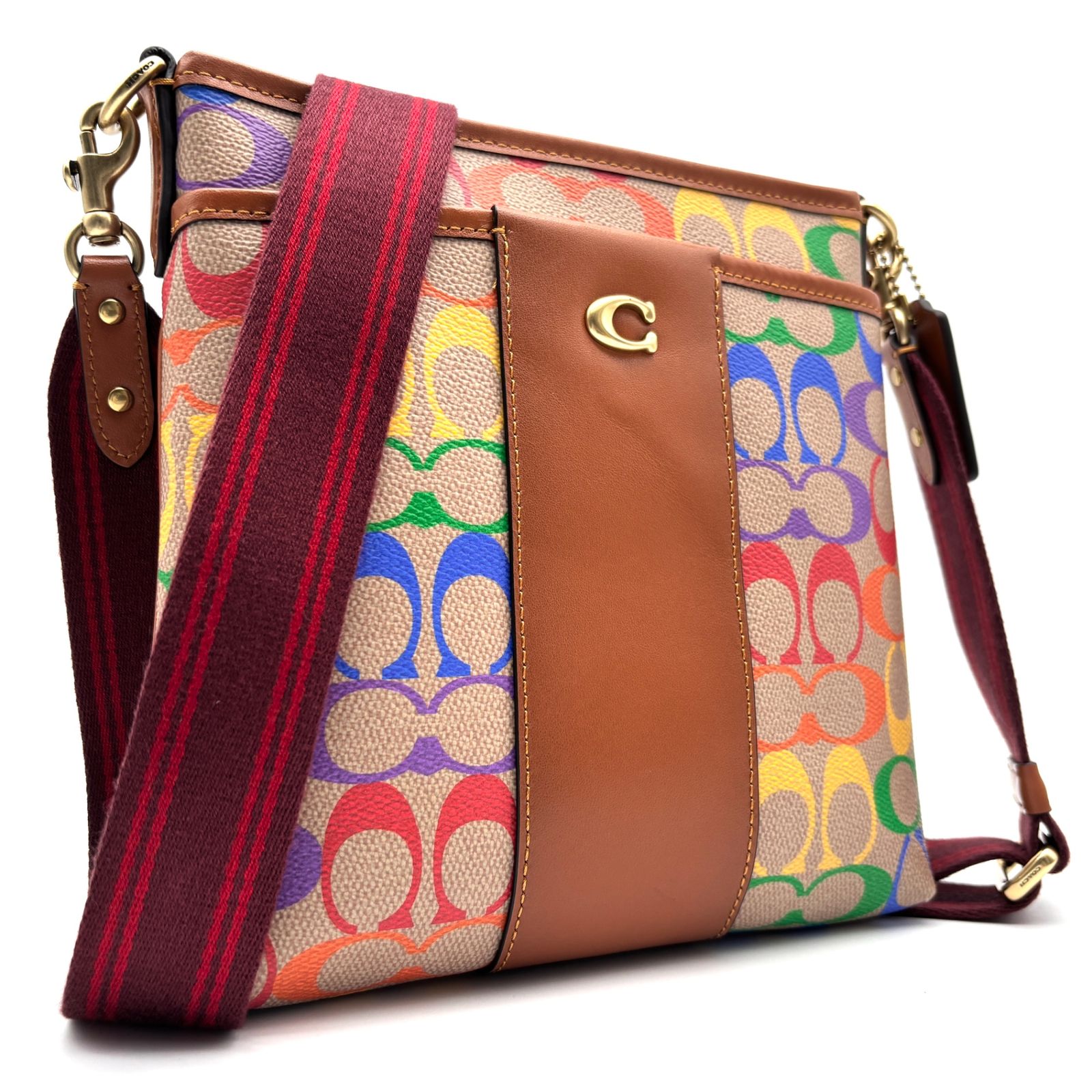 COACH【タグ付き未使用品】【廃盤品&希少】コーチ マルチカラー つば広