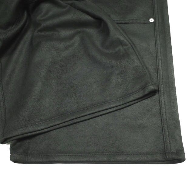 Danke Schon ダンケシェーン 25AW WEB＆限定 ECOSUEDE W-KNEE PANTS エコスエード ダブルニーパンツ UNS25118-OT L ブラック フェイクレザー ペインター ボトムス【新古品】【中古】【Danke Schon】 新品 Danke Schon ダンケシェーン 25AW WEB＆DEPOT限定 ECOSUEDE W