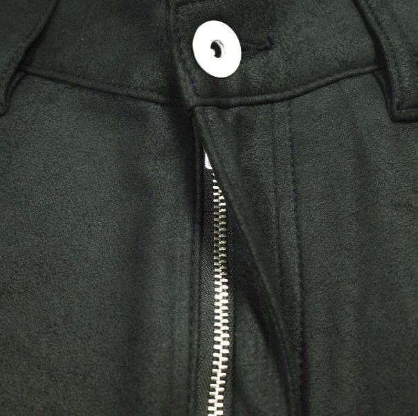 Danke Schon ダンケシェーン 25AW WEB＆限定 ECOSUEDE W-KNEE PANTS エコスエード ダブルニーパンツ UNS25118-OT L ブラック フェイクレザー ペインター ボトムス【新古品】【中古】【Danke Schon】 新品 Danke Schon ダンケシェーン 25AW WEB＆DEPOT限定 ECOSUEDE W
