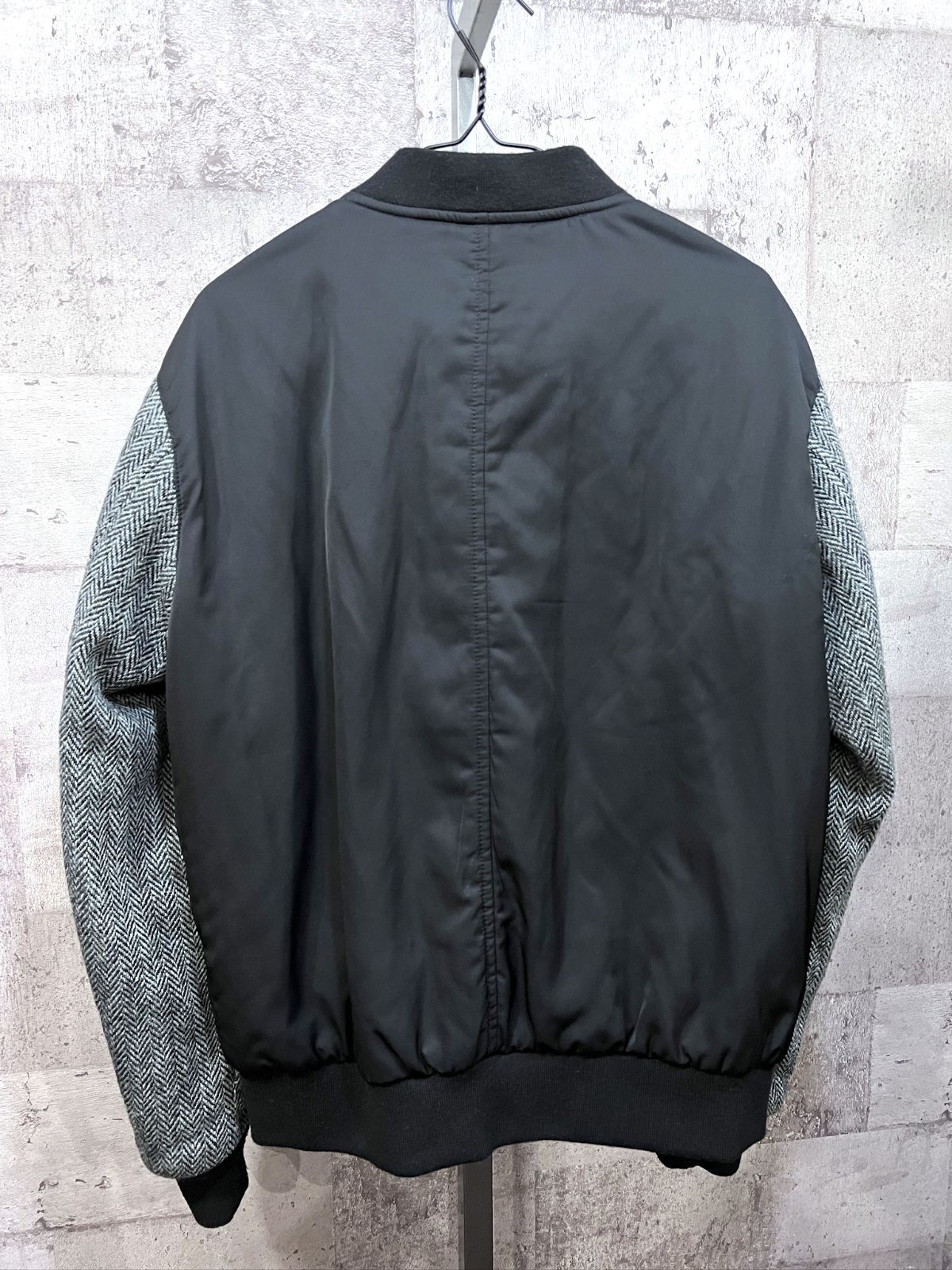 BROWNY ハリスツイード 切替 MA-1 M メンズ HARRIS TWEED ブラウニー