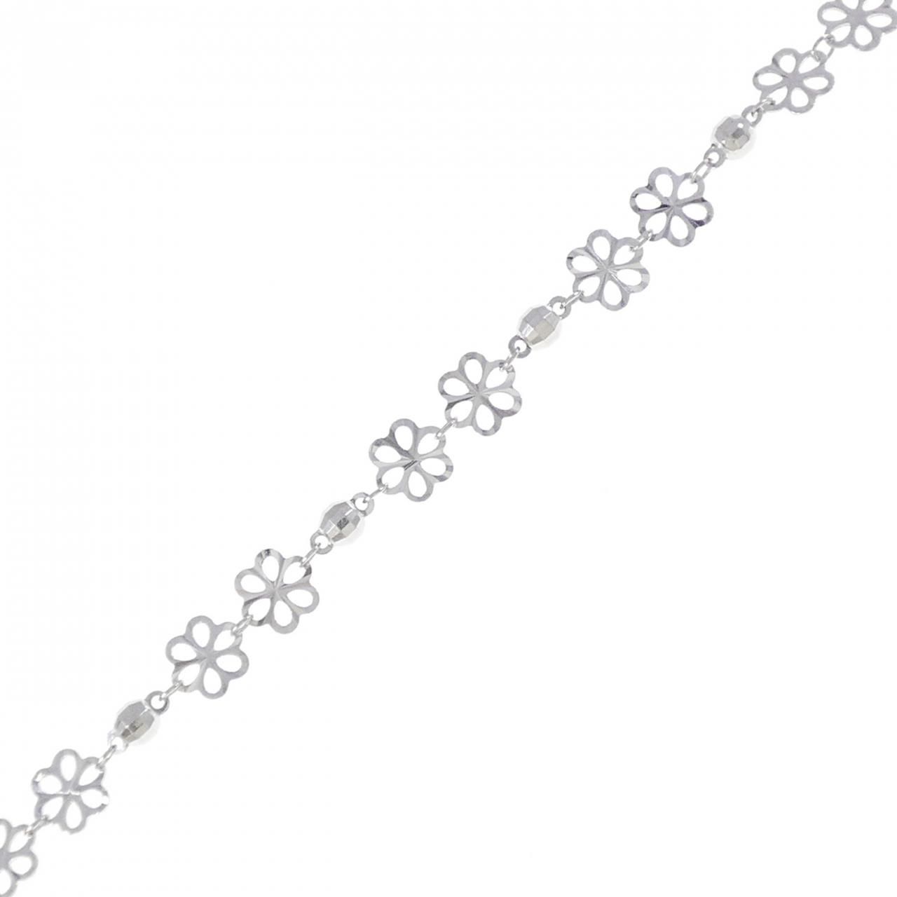 750WG フラワー ブレスレット