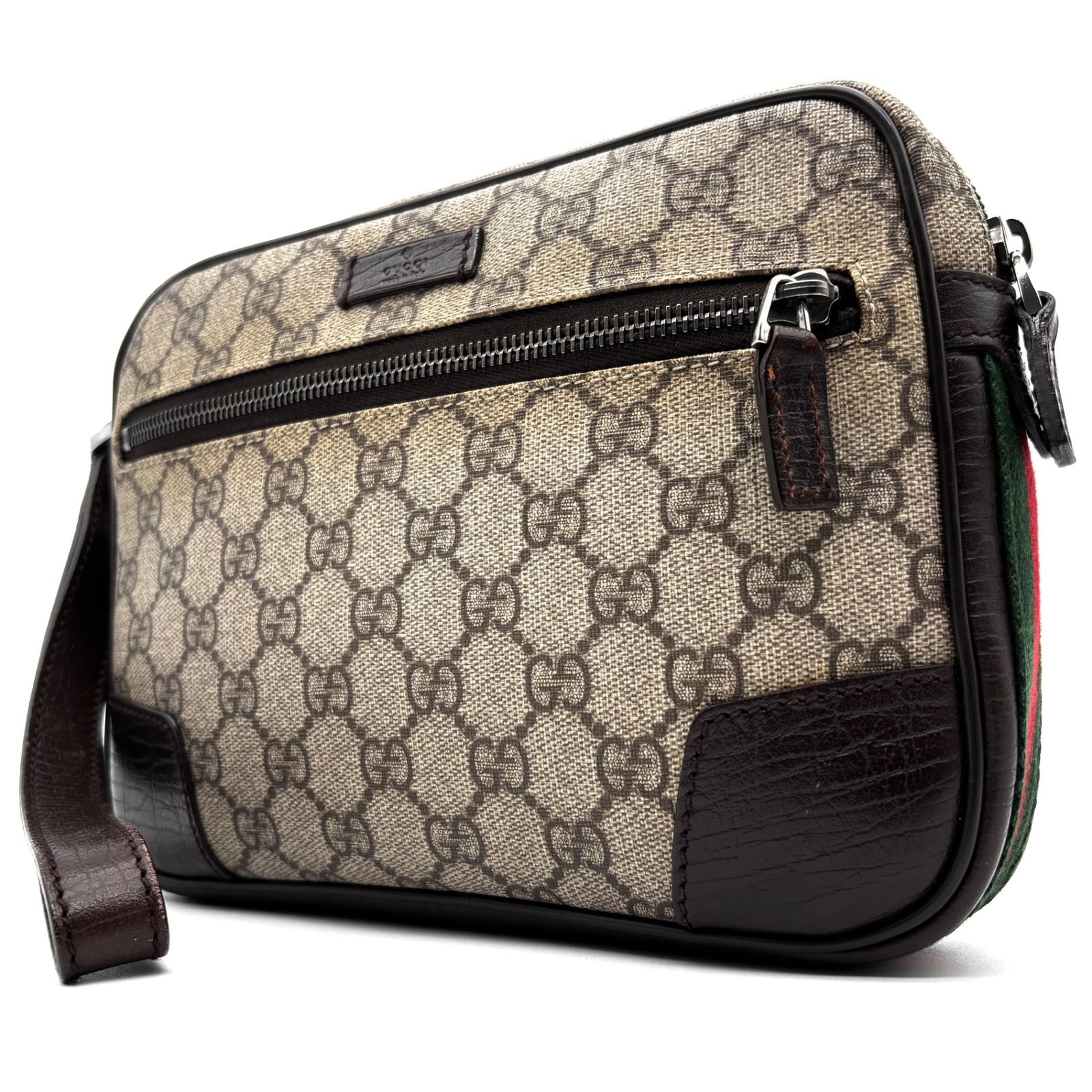 外観美品✨GUCCI クラッチバッグ シェリーライン GGスプリーム PVC 美品・希少 GUCCI グッチ クラッチバッグ シェリーライン GGスプリーム