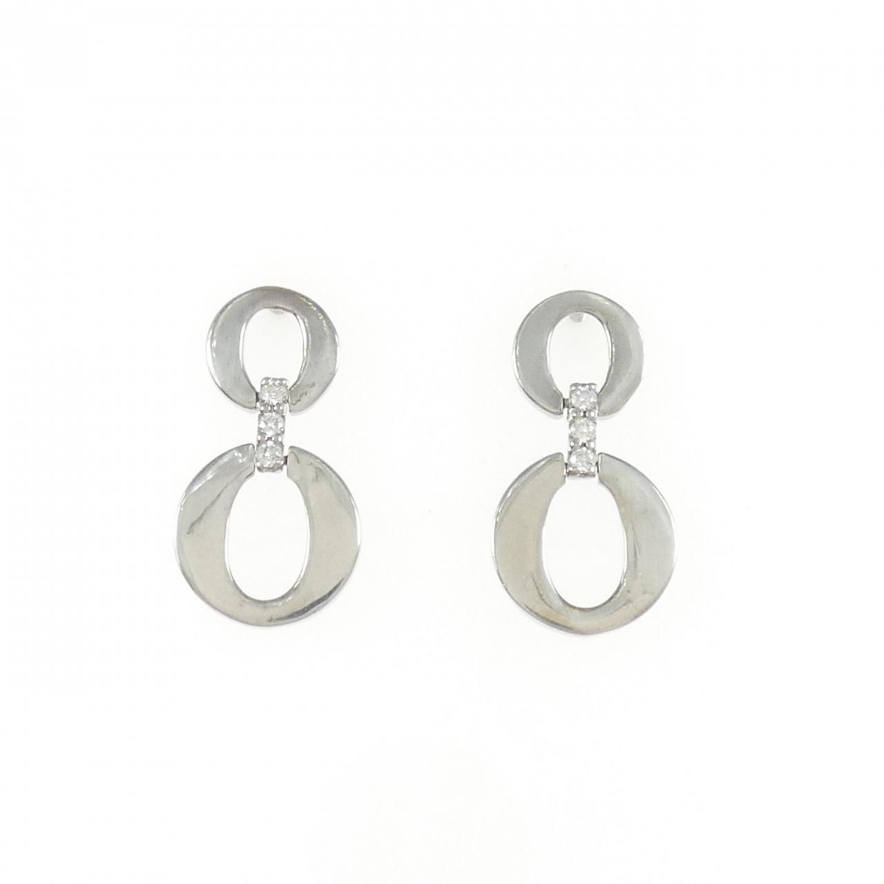 K 18 WG ダイヤモンド ピアス 0 04 CT