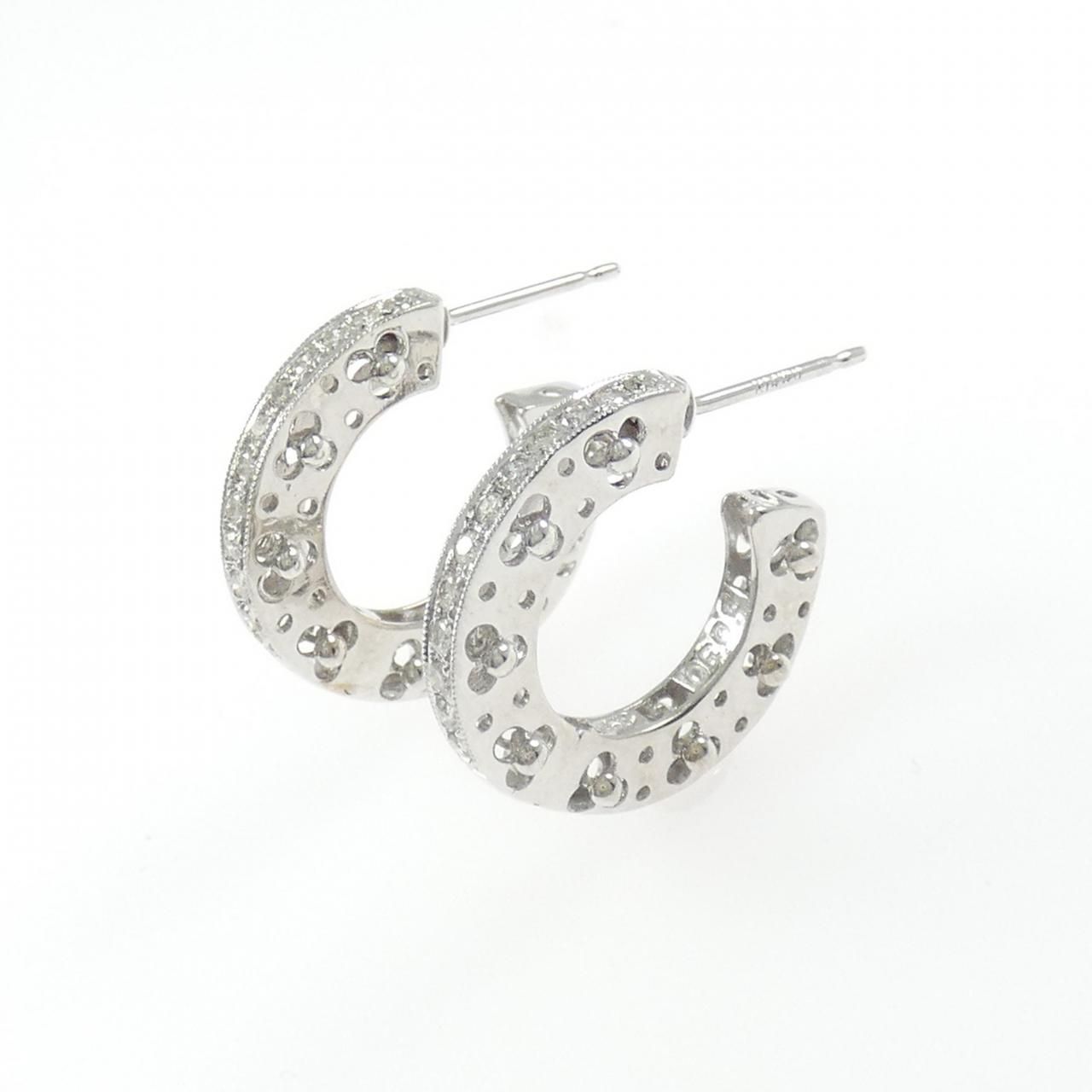 750 WG K 14 18 KWG ダイヤモンド ピアス 0.30 CT