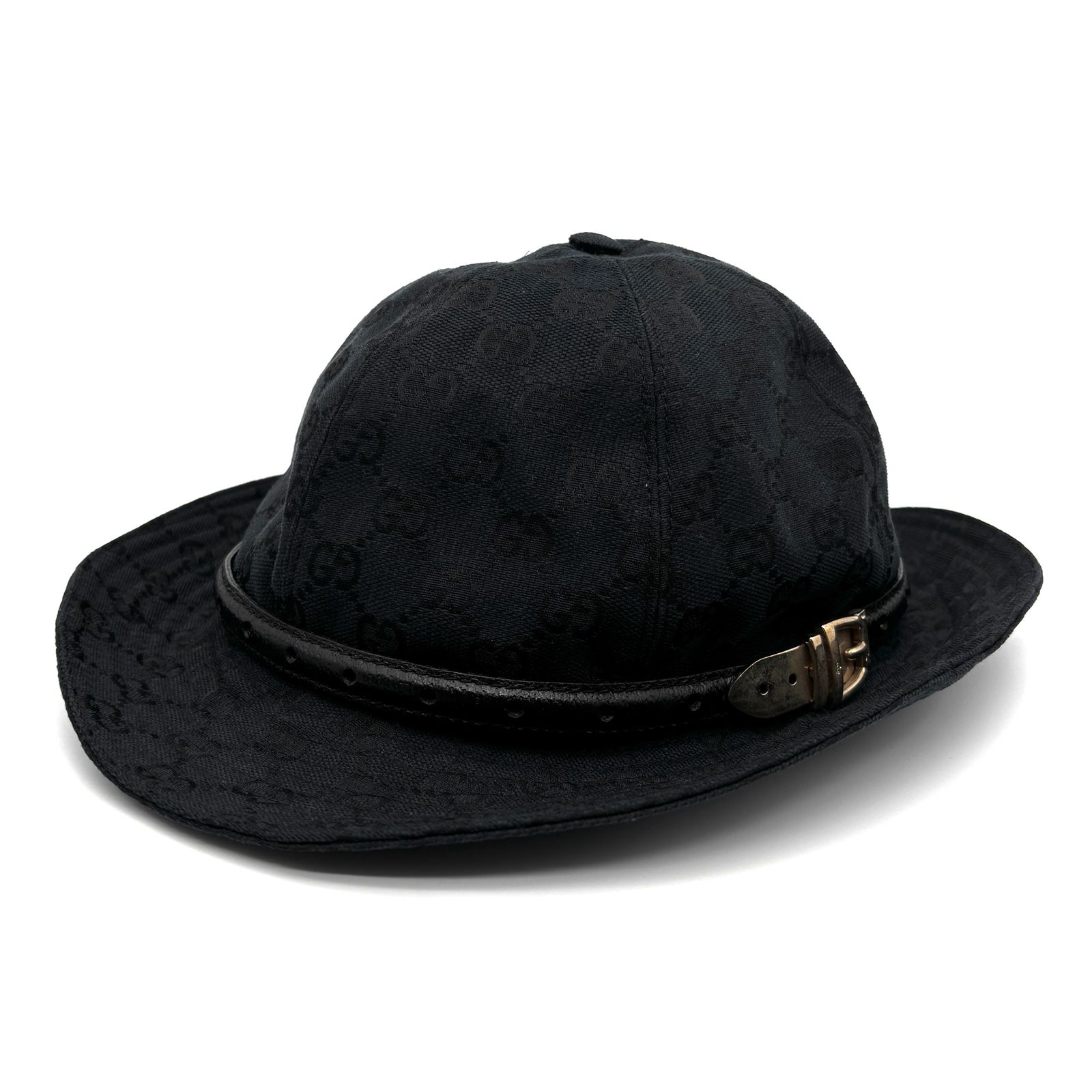 美品 GUCCI グッチ バケットハット Mサイズ GGキャンバス ホースビット