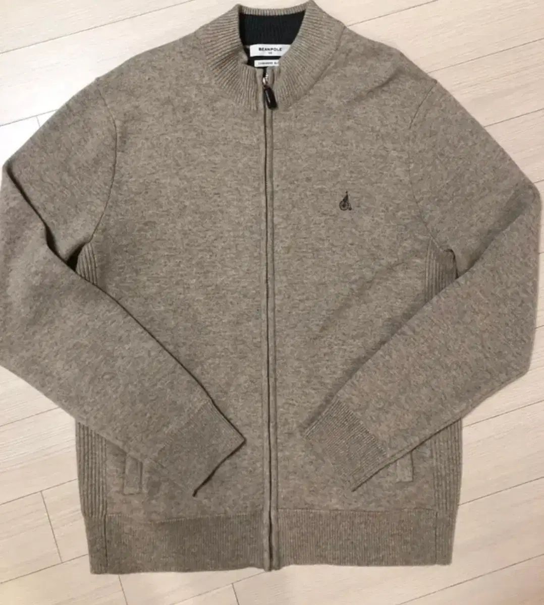 ビーンポール メンズ カシミアブレンド ジップアップカーディガン L