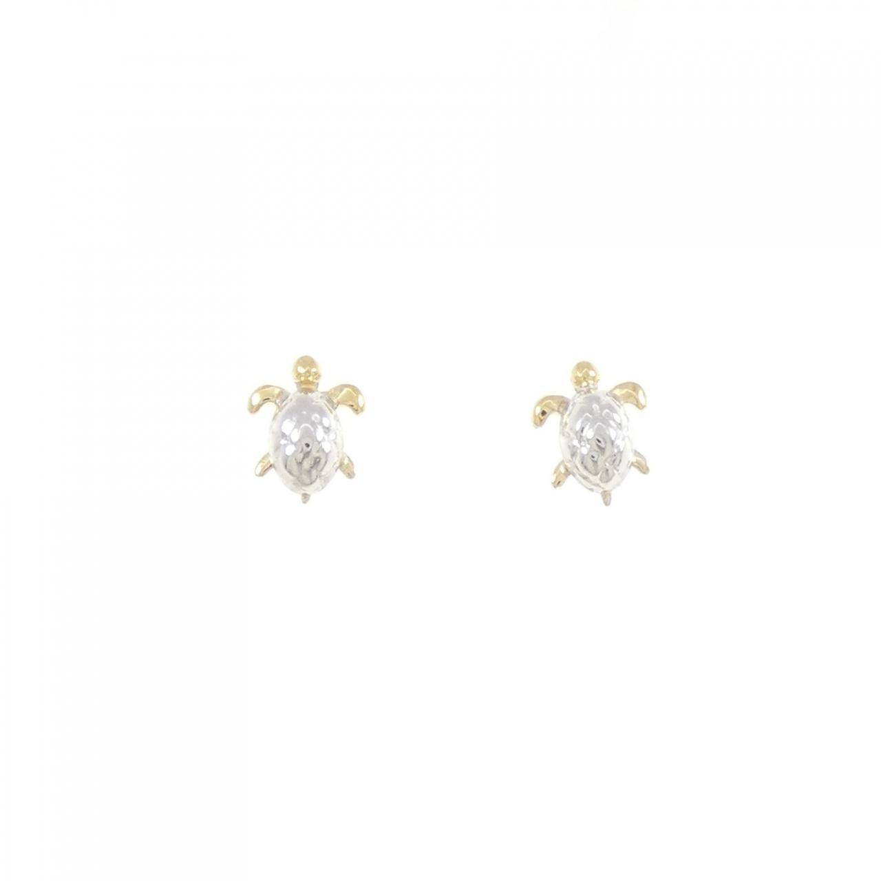 K14WG|K18 タートル ピアス