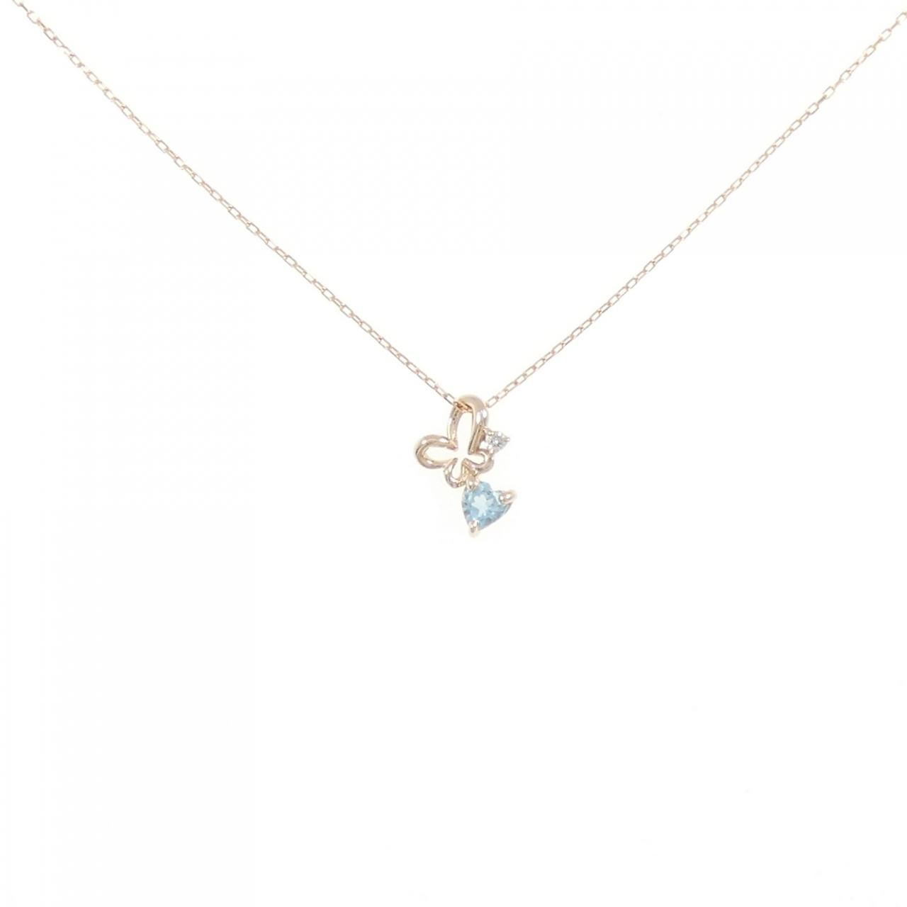 K 18 PG ブルートパーズ ネックレス