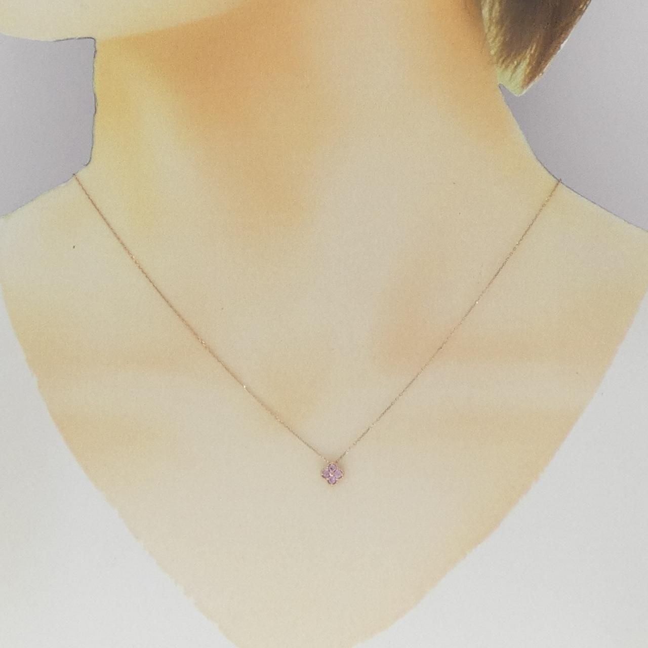 K10PG　PKサファイヤ　ネックレス K10PG サファイヤ ネックレス