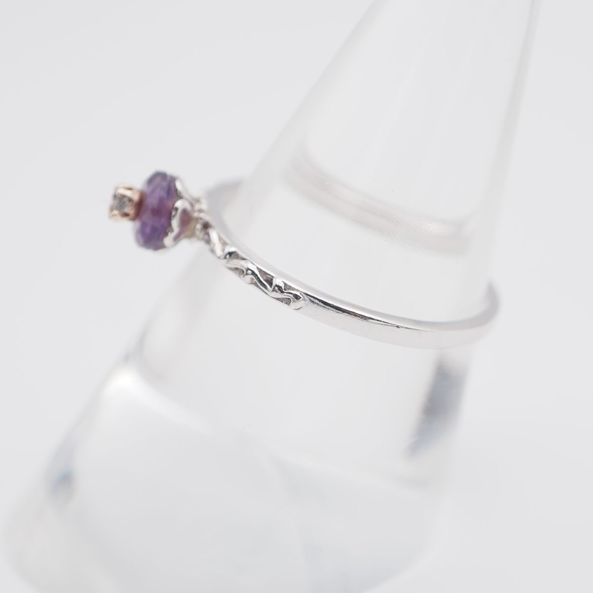 【稀品　一点物】　アメジストシルバーリング　ヴィンテージ ヴィンテージ スターリング シルバー リング アメジスト ゴールド