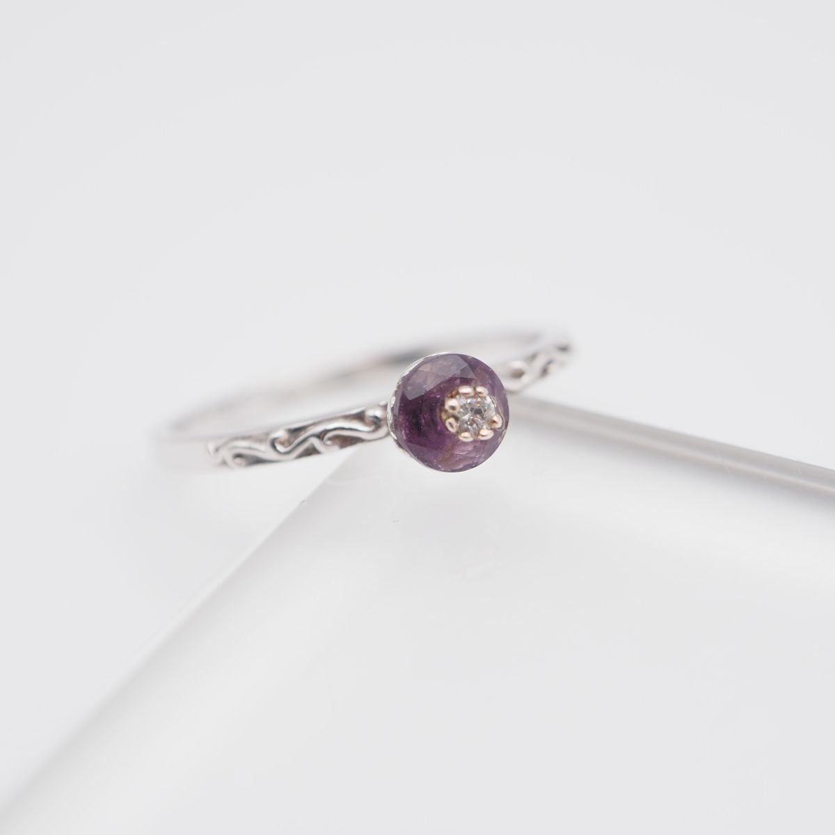 【稀品　一点物】　アメジストシルバーリング　ヴィンテージ ヴィンテージ スターリング シルバー リング アメジスト ゴールド