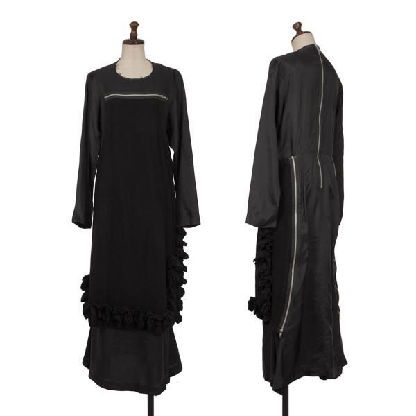 コムデギャルソン　ブラック キュロット Mサイズ キュプラ100% コムデギャルソン ブラック キュロット Mサイズ キュプラ100